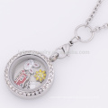 New hot design jewelry ruby locket,silver crystal round medium lockets with magnet